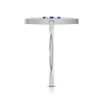 Load image into Gallery viewer, Blue Sapphire Platinum Diamond Engagement Ring JL PT LR 7026   Jewelove
