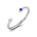 Load image into Gallery viewer, Blue Sapphire Platinum Diamond Engagement Ring JL PT LR 7029   Jewelove
