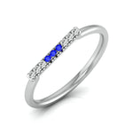 Load image into Gallery viewer, Blue Sapphire Platinum Diamond Engagement Ring JL PT LR 7030
