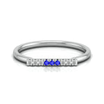 Load image into Gallery viewer, Blue Sapphire Platinum Diamond Engagement Ring JL PT LR 7030
