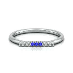 Blue Sapphire Platinum Diamond Engagement Ring JL PT LR 7030