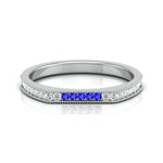 Load image into Gallery viewer, Blue Sapphire Platinum Diamond Engagement Ring JL PT LR 7032   Jewelove
