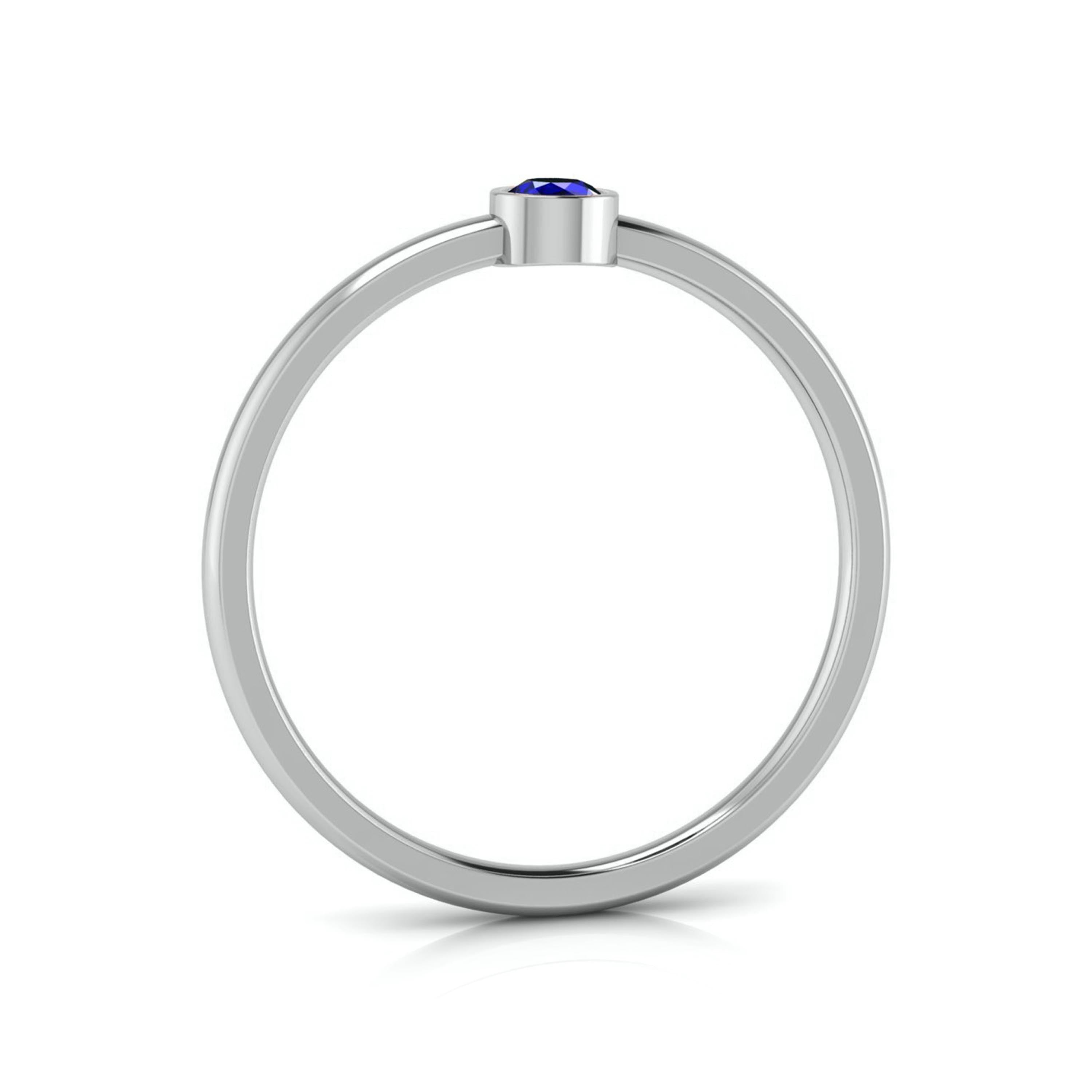 Blue Sapphire Platinum Engagement Ring JL PT LR 7035   Jewelove