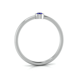 Blue Sapphire Platinum Engagement Ring JL PT LR 7035   Jewelove