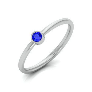 Blue Sapphire Platinum Engagement Ring JL PT LR 7035   Jewelove