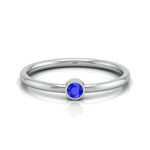 Load image into Gallery viewer, Blue Sapphire Platinum Engagement Ring JL PT LR 7035   Jewelove
