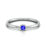 Load image into Gallery viewer, Blue Sapphire Platinum Engagement Ring JL PT LR 7035
