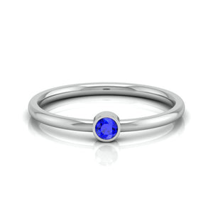 Blue Sapphire Platinum Engagement Ring JL PT LR 7035   Jewelove