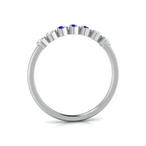 Blue Sapphire Platinum Diamond Engagement Ring JL PT LR 7037   Jewelove