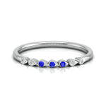 Load image into Gallery viewer, Blue Sapphire Platinum Diamond Engagement Ring JL PT LR 7037
