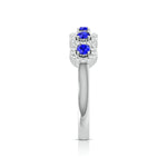 Load image into Gallery viewer, Blue Sapphire Platinum Diamond Engagement Ring JL PT LR 7038
