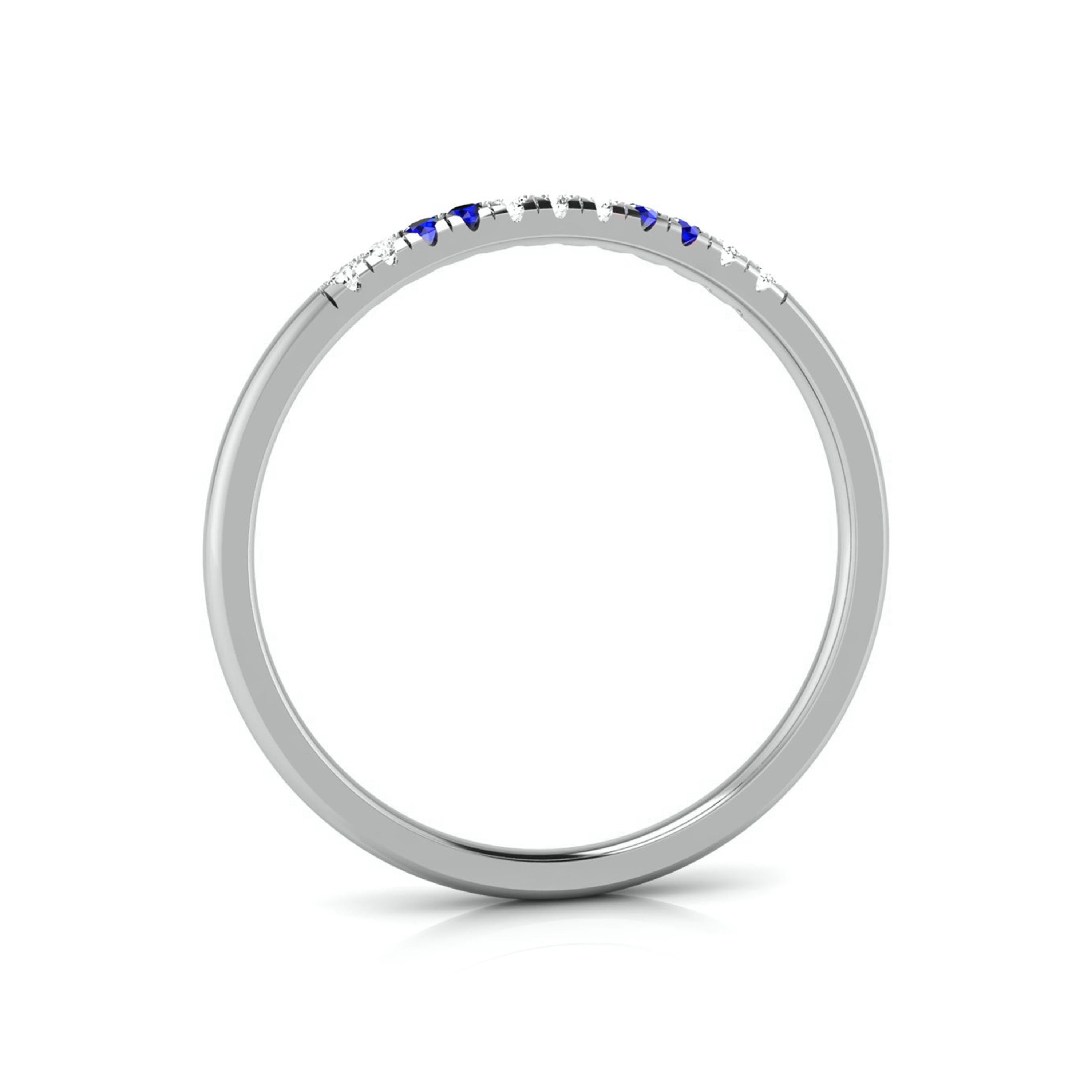 Blue Sapphire Platinum Diamond Engagement Ring JL PT LR 7039   Jewelove