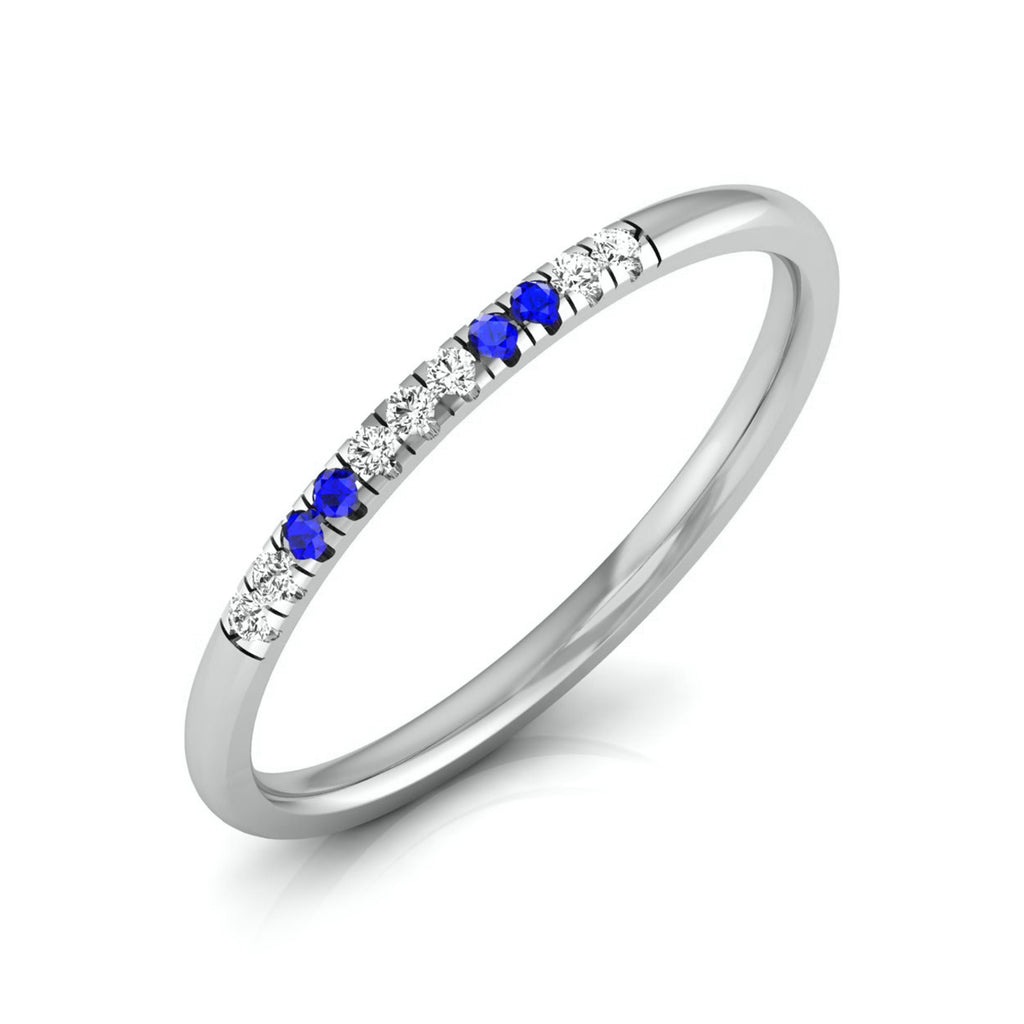 Blue Sapphire Platinum Diamond Engagement Ring JL PT LR 7039   Jewelove