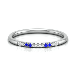 Blue Sapphire Platinum Diamond Engagement Ring JL PT LR 7039   Jewelove