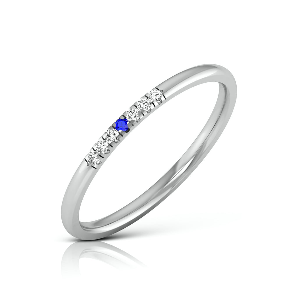 Blue Sapphire Platinum Diamond Engagement Ring JL PT LR 7040   Jewelove