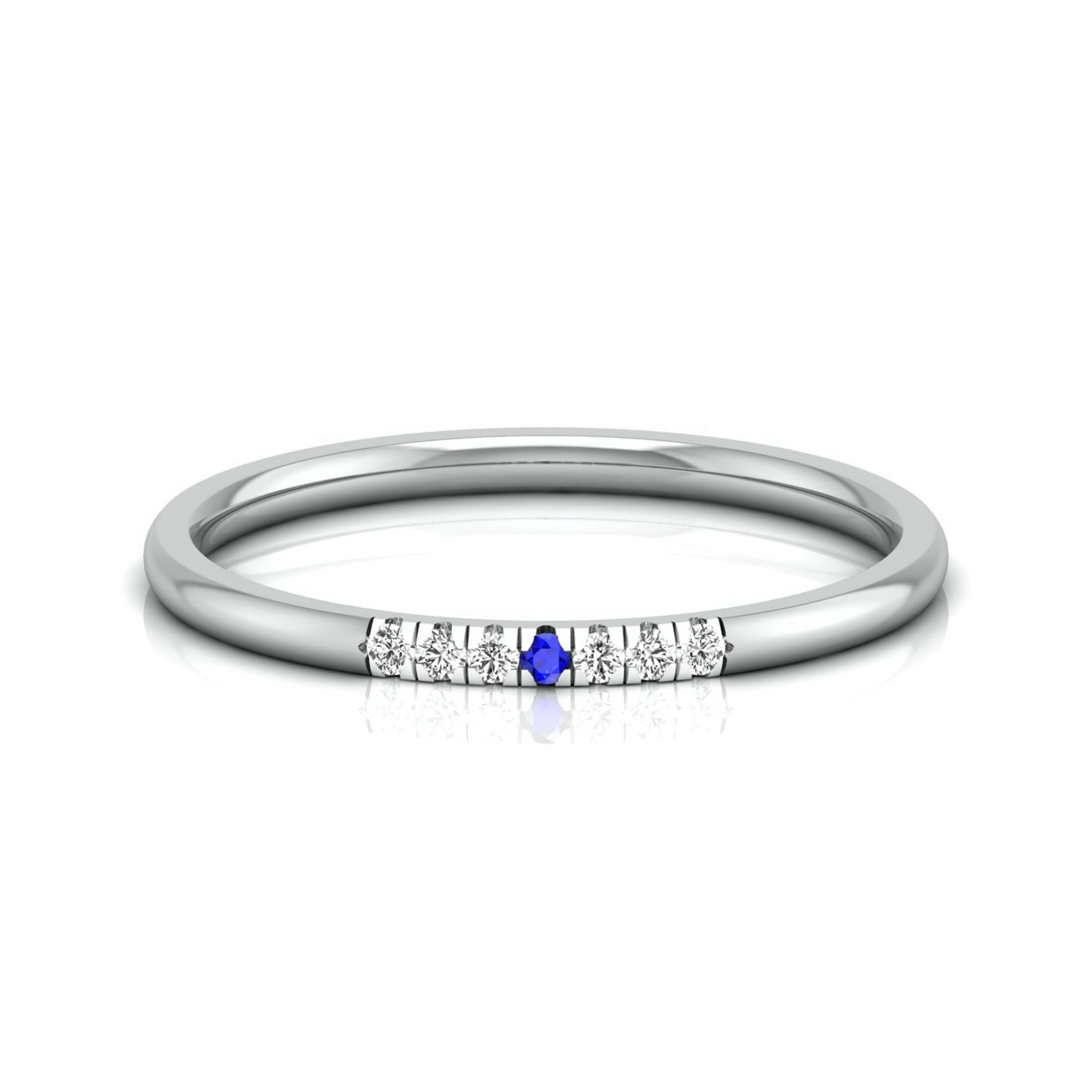 Blue Sapphire Platinum Diamond Engagement Ring JL PT LR 7040