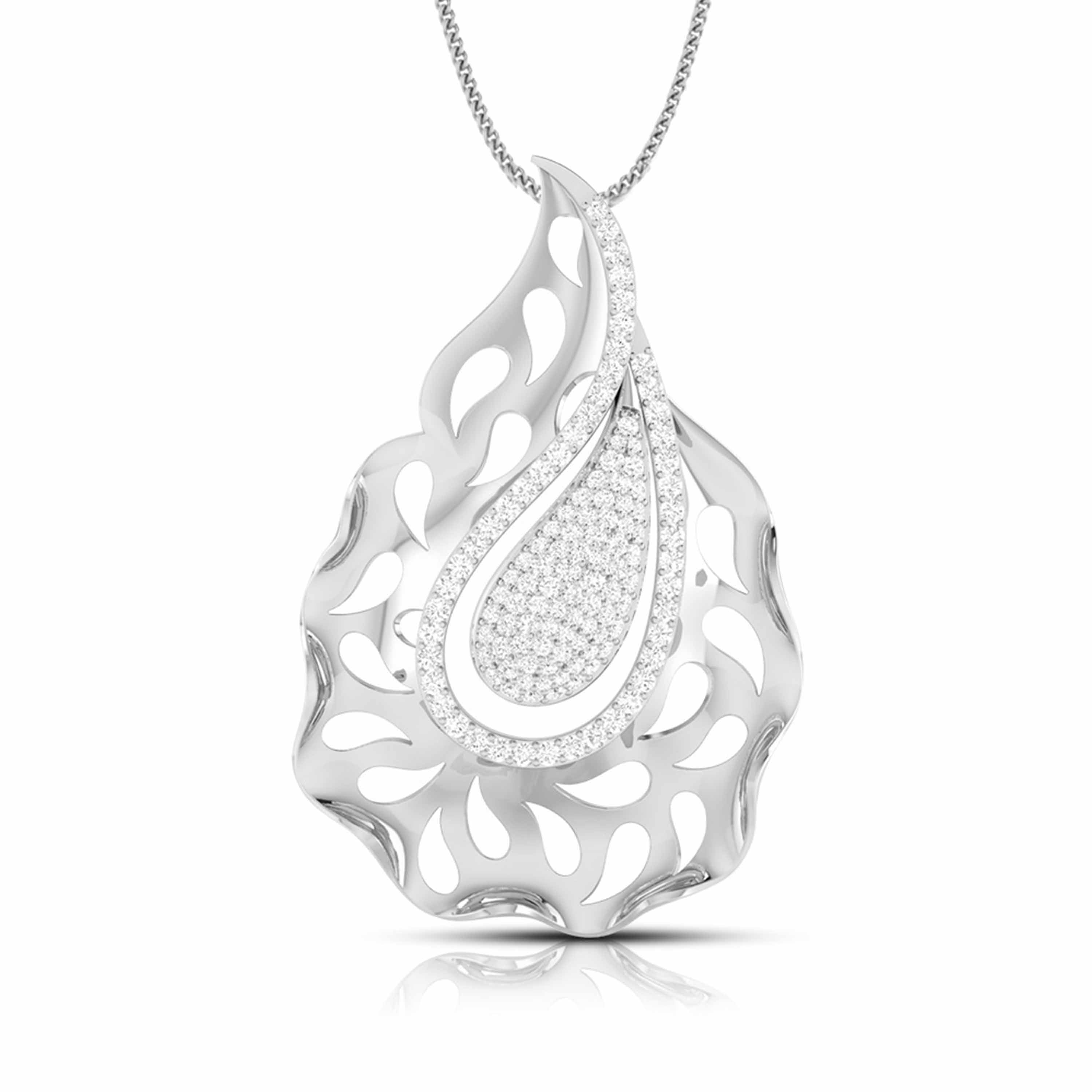 Designer Platinum with Diamond Pendant Set for Women JL PT PE NL8472  Pendant Jewelove.US