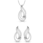 Load image into Gallery viewer, Platinum with Diamond Pendant Set for Women JL PT P NL 8504   Jewelove.US
