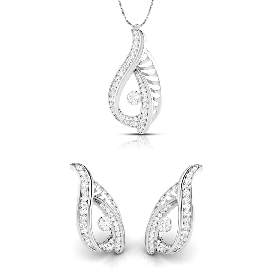 Platinum Diamond Pendant Set for Women JL PT P NL 8512   Jewelove.US