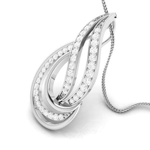 Platinum with Diamond Pendant Set for Women JL PT P NL 8504