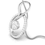 Load image into Gallery viewer, Designer Platinum with Diamond Solitaire Pendant Set for Women JL PT PE NL8518
