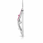 Load image into Gallery viewer, Designer Platinum with Diamond Ruby Pendant for Women JL PT P NL8526R   Jewelove.US
