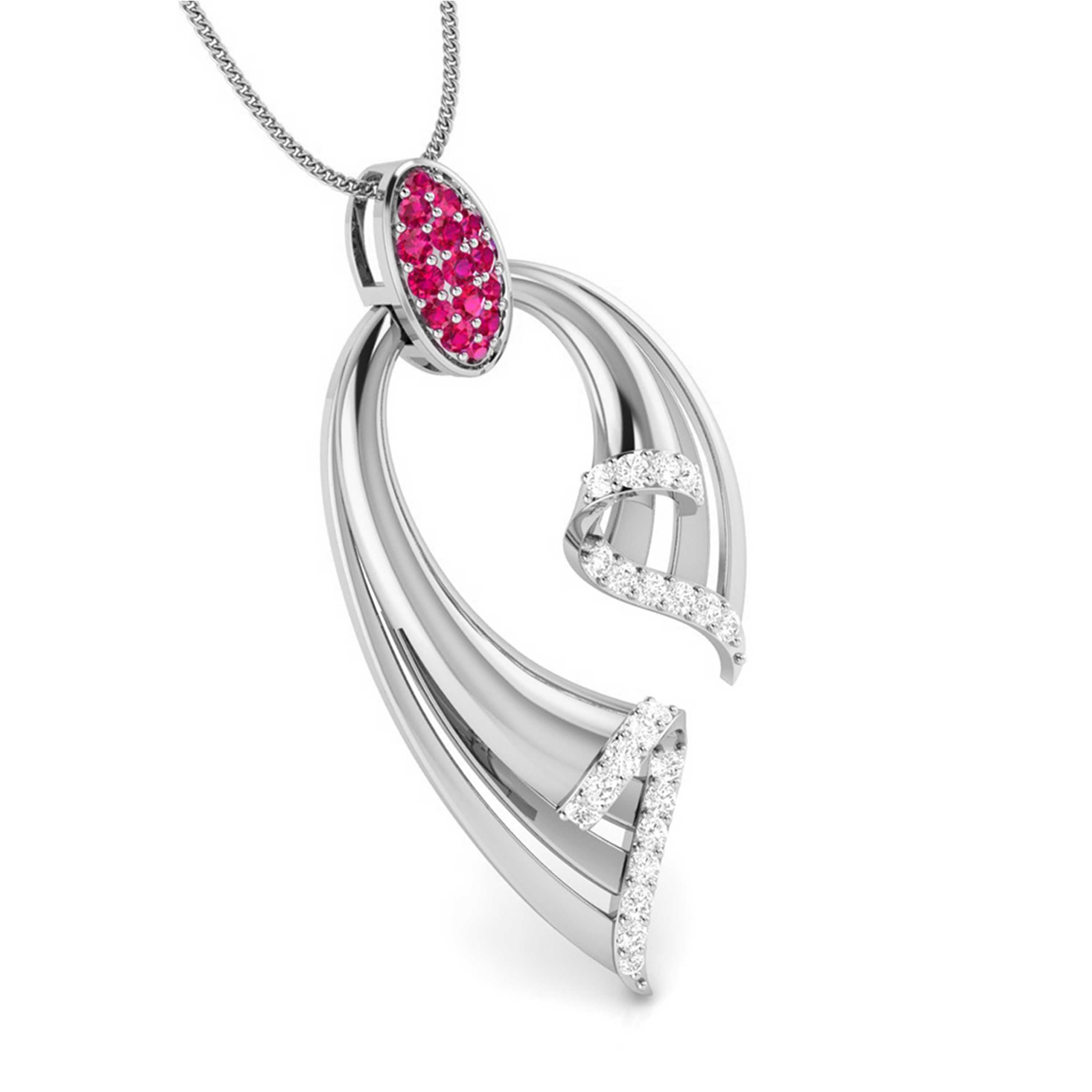 Designer Platinum with Diamond Pendant for Women JL PT P NL8536   Jewelove.US
