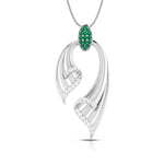 Load image into Gallery viewer, Designer Platinum with Diamond Pendant for Women JL PT P NL8536  Green Jewelove.US

