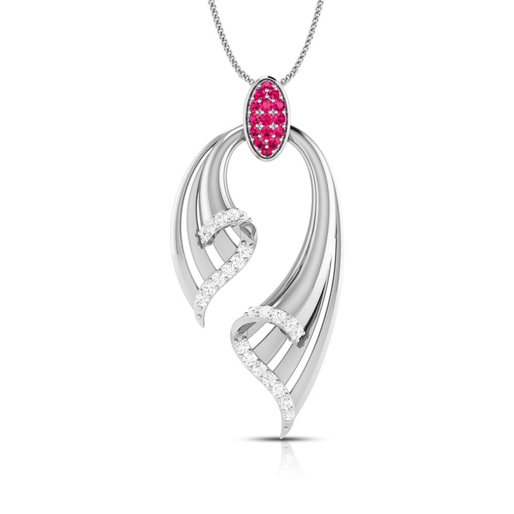 Designer Platinum with Diamond Pendant for Women JL PT P NL8536  Red Jewelove.US
