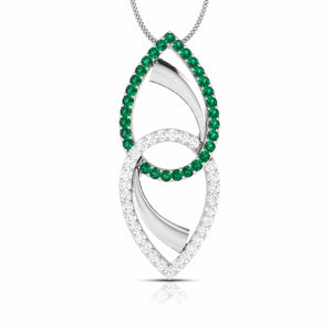 Platinum Diamond Pendant for Women JL PT P NL8550  Green Jewelove.US