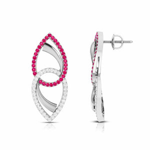 Designer Platinum Diamond Earrings for Women JL PT E NL8550