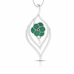 Load image into Gallery viewer, Designer Platinum Diamond Pendant for Women JL PT P NL8579  Green Jewelove.US
