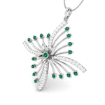 Load image into Gallery viewer, Platinum with Diamond Pendant for Women JL PT P NL8581  Green Jewelove.US
