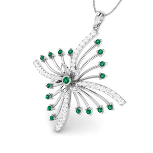 Platinum with Diamond Pendant for Women JL PT P NL8581  Green Jewelove.US