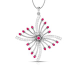 Load image into Gallery viewer, Platinum with Diamond Pendant for Women JL PT P NL8581  Red Jewelove.US
