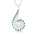 Load image into Gallery viewer, Platinum Diamond Pendant for Women JL PT P NL8585  Green Jewelove.US

