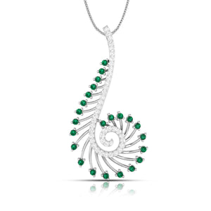 Platinum Diamond Pendant for Women JL PT P NL8585  Green Jewelove.US