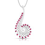 Load image into Gallery viewer, Platinum Diamond Pendant for Women JL PT P NL8585  Red Jewelove.US
