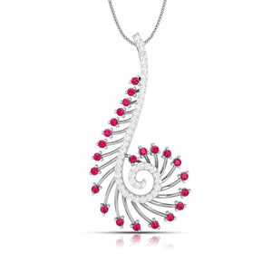 Platinum Diamond Pendant for Women JL PT P NL8585  Red Jewelove.US