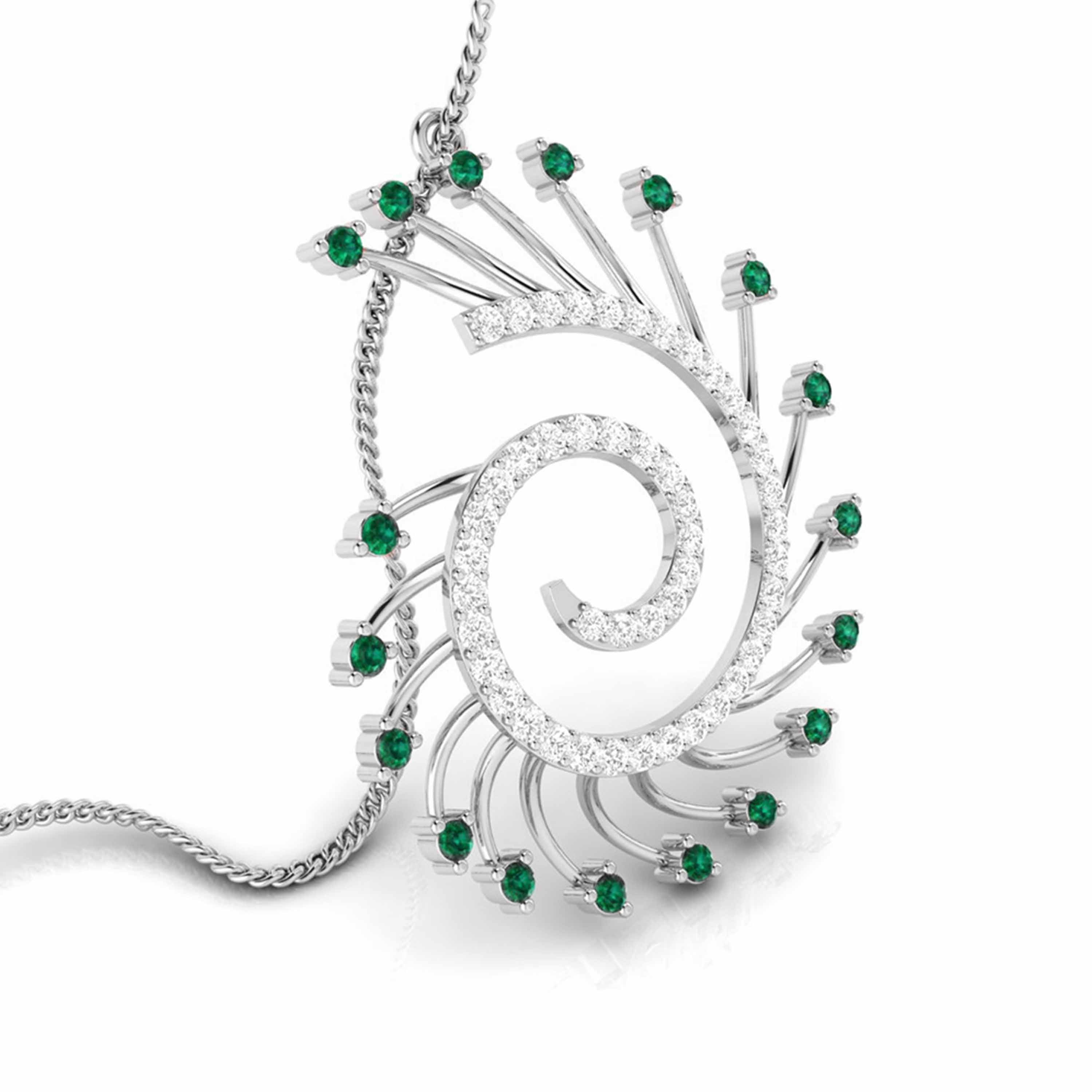 Platinum Diamond Pendant for Women JL PT P NL8589