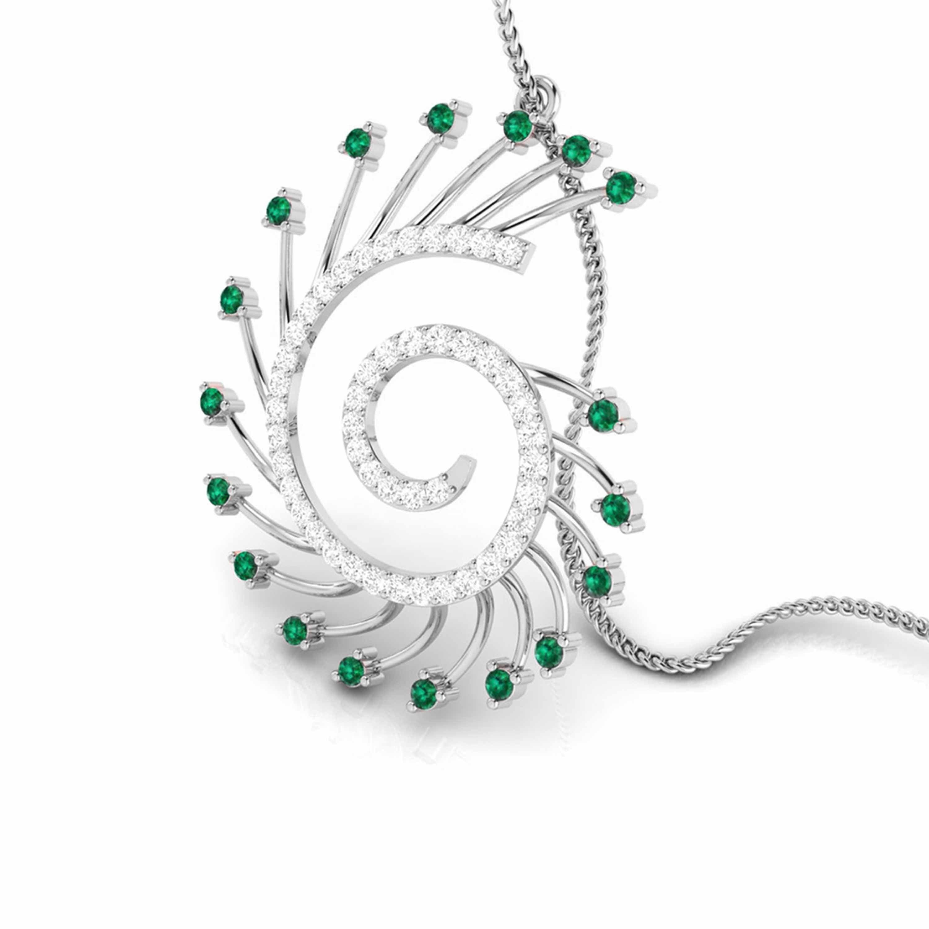 Platinum Diamond Pendant for Women JL PT P NL8589