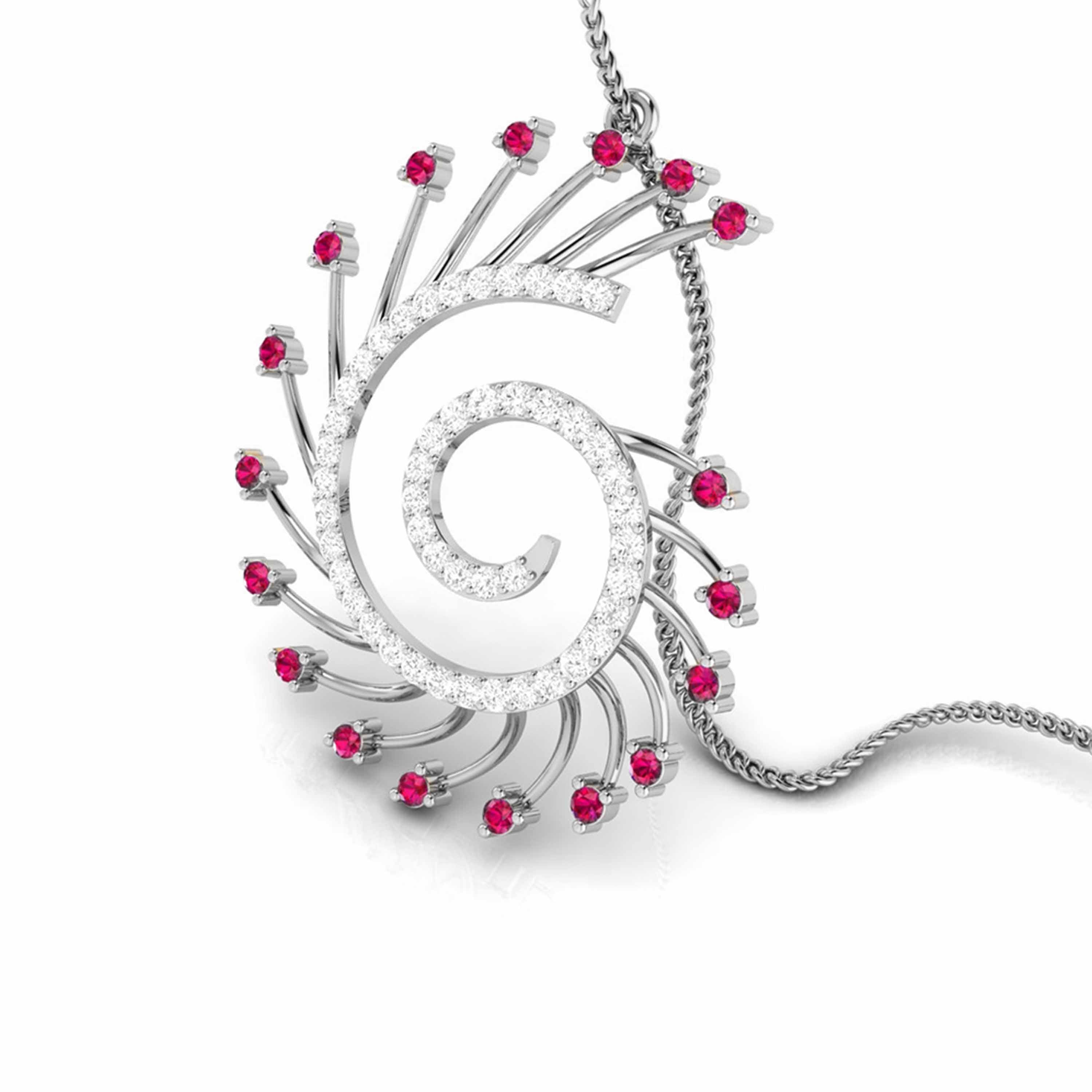 Platinum Diamond Pendant for Women JL PT P NL8589