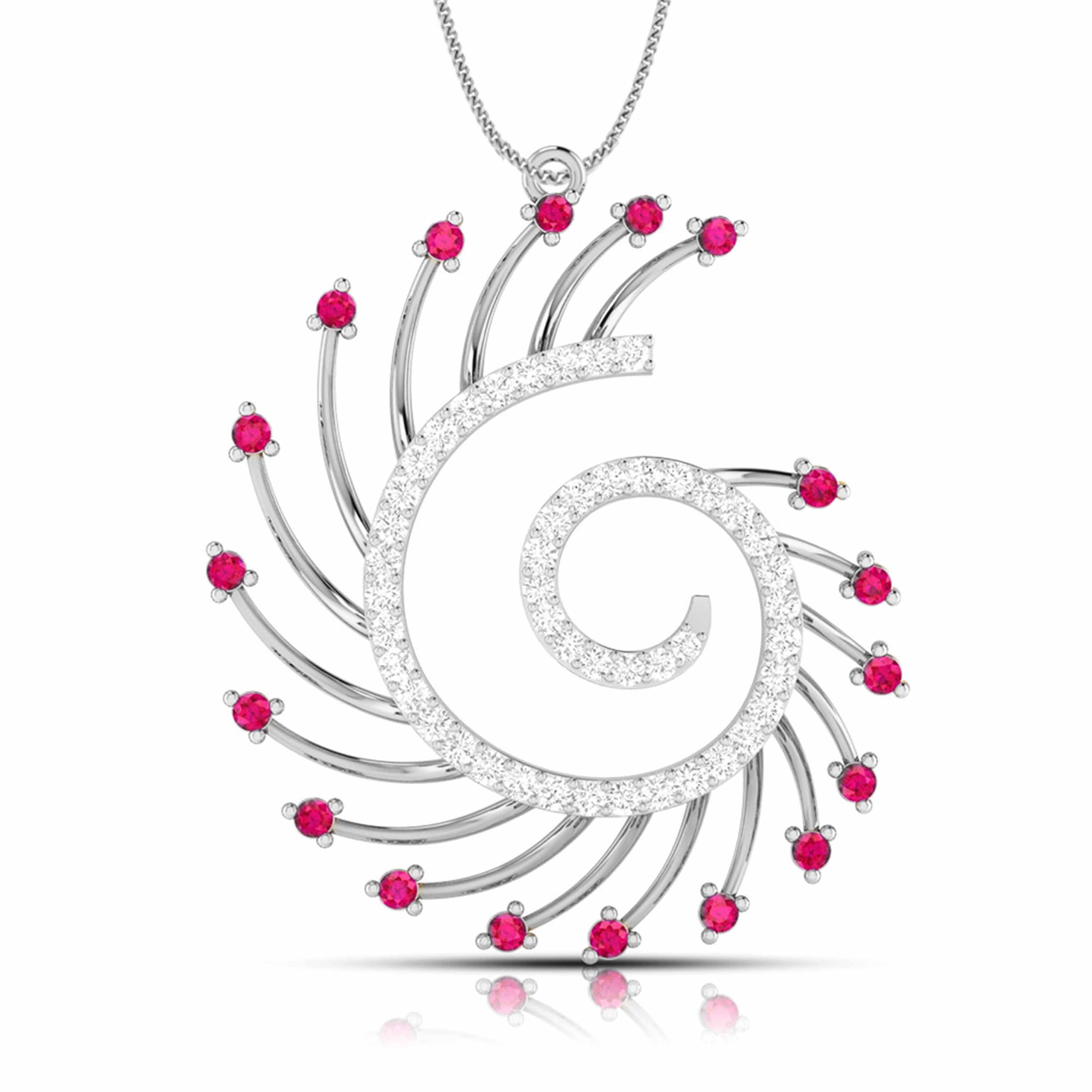 Platinum Diamond Pendant for Women JL PT P NL8589