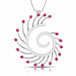 Load image into Gallery viewer, Platinum Diamond Pendant for Women JL PT P NL8589  Red Jewelove.US
