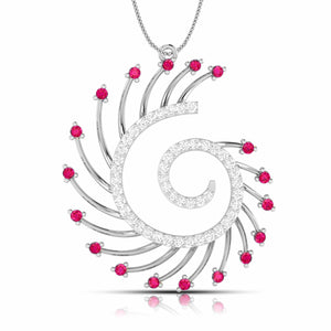 Platinum Diamond Pendant for Women JL PT P NL8589