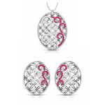 Load image into Gallery viewer, Platinum Diamond Pendant Set with Ruby JL PT PE NL8605R  Pendant-Set Jewelove.US
