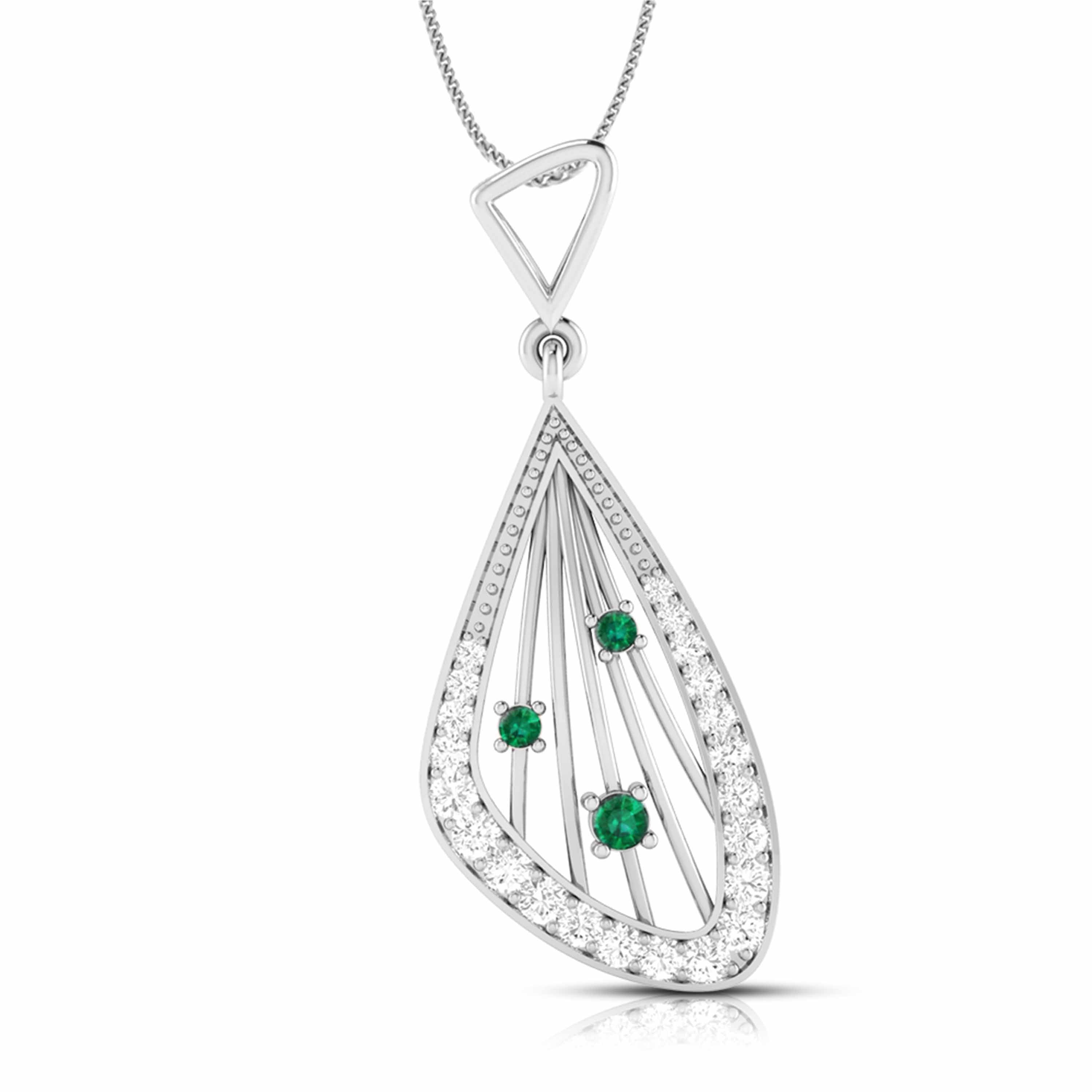 Platinum Diamond Pendant for Women JL PT P NL8592  Green Jewelove.US