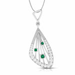 Load image into Gallery viewer, Platinum Diamond Pendant for Women JL PT P NL8592  Green Jewelove.US
