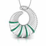 Load image into Gallery viewer, Platinum Diamond Pendant for Women JL PT P NL8598  Green Jewelove.US
