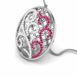 Load image into Gallery viewer, Platinum Diamond Pendant Set with Ruby JL PT PE NL8605R

